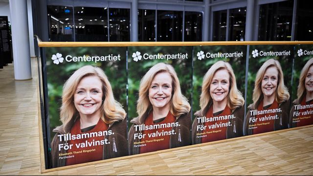 Centerpartiets nya partiledare Elisabeth Thand Ringqvist (C) tycker att Sverige ska införa euron. Foto: Christine Olsson/TT