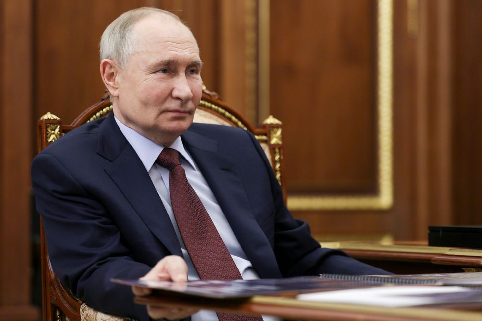 Rysslands president Vladimir Putin i Kreml i måndags. Foto: Mikhail Metzel/AP/TT