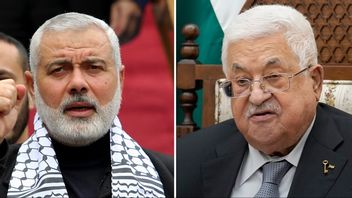 Hamas högste ledare Ismail Haniyeh och Fatahs ledare, president Mahmoud Abbas. Foto: AP