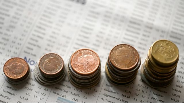 Kronan stärks och ligger nu på samma nivå mot dollarn och euron som i somras. Arkivbild. Foto: HENRIK MONTGOMERY/TT