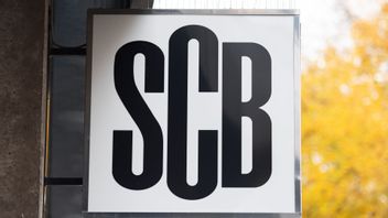 Statistiska centralbyråns logga på kontoret i Stockholm på Karlavägen 100. Foto: Karin Wesslén / TT