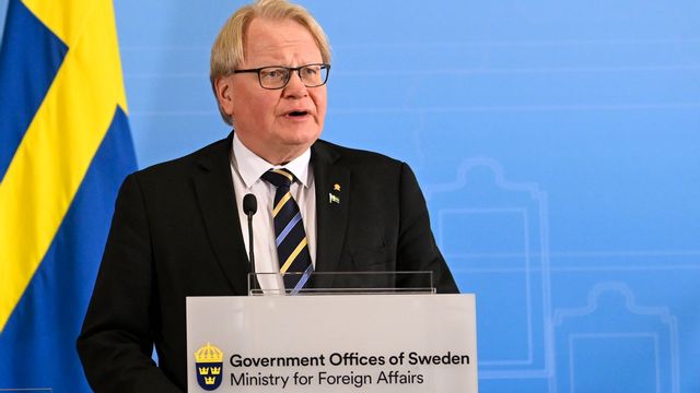 Sveriges försvarsminister Peter Hultqvist. Arkivbild. Foto: Fredrik Sandberg/TT