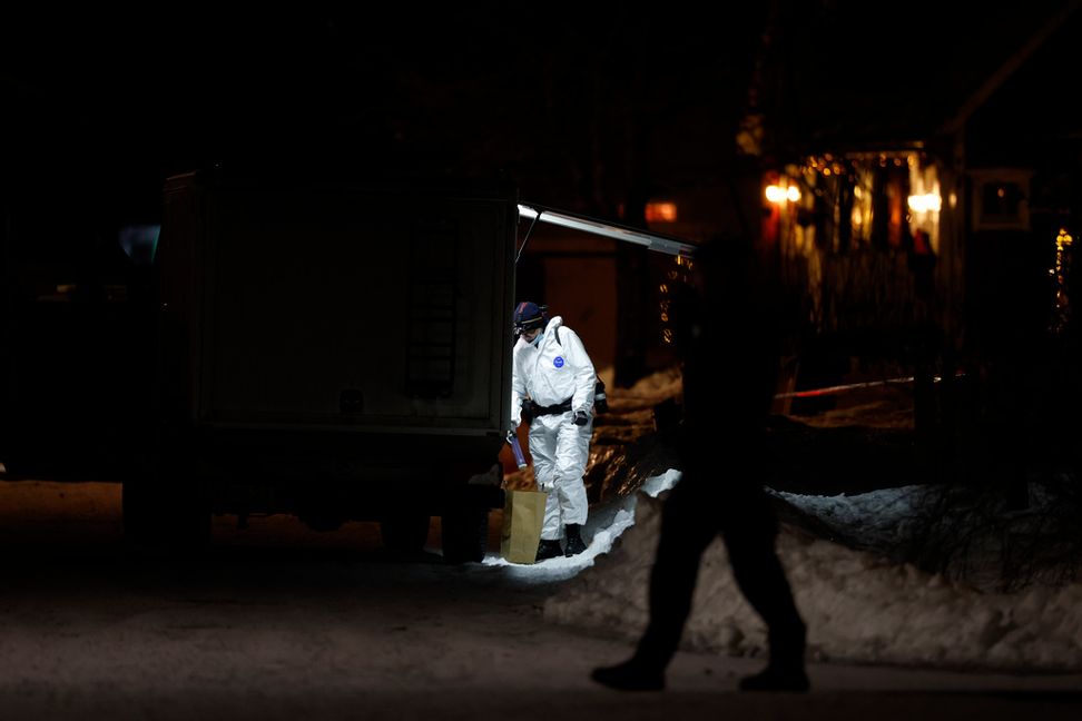 En kvinna i 55-årsåldern mördades i en villa i Boden under juldagen. Polisen har skjutit den misstänkte gärningsmannen, som avlidit. Foto: Mats Engfors/TT