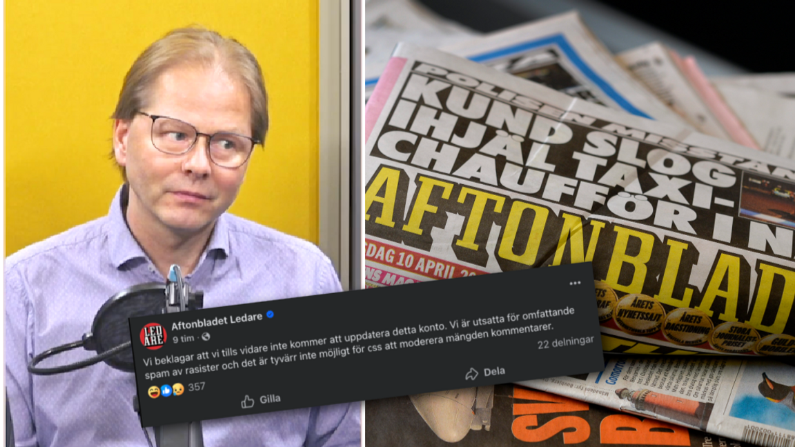 Anders Lindberg är chefredaktör för Aftonbladets ledarsida, som nu har valt att stänga sitt konto på Facebook. Foto: Aftonbladet/Facebook/TT