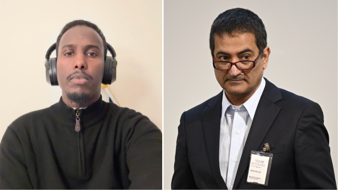 Innehållet i en video där riksdagskandidaten Mohamed Nuur (V) pratade på somaliska om regeringen och utvisningsavtalet med Somalia fick forskaren Sameh Egyptson att reagera. Foto: Facebook/Anders Wiklund/TT