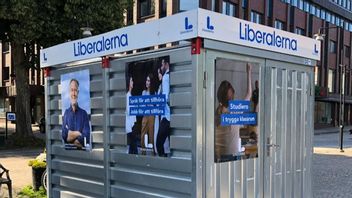 Liberalernas valstuga i Uppsala. Foto: Faksimil Liberalerna