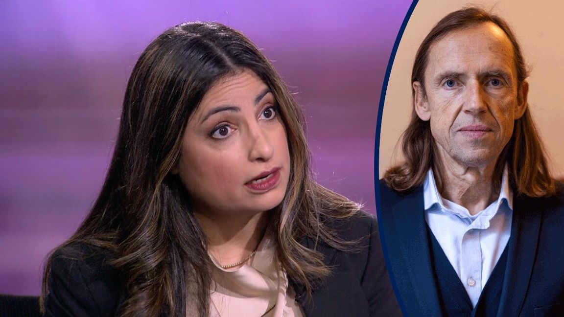 Nooshi Dadgostar (V) siktar på historieböckerna. Foto: Skärmavbild från SVT.