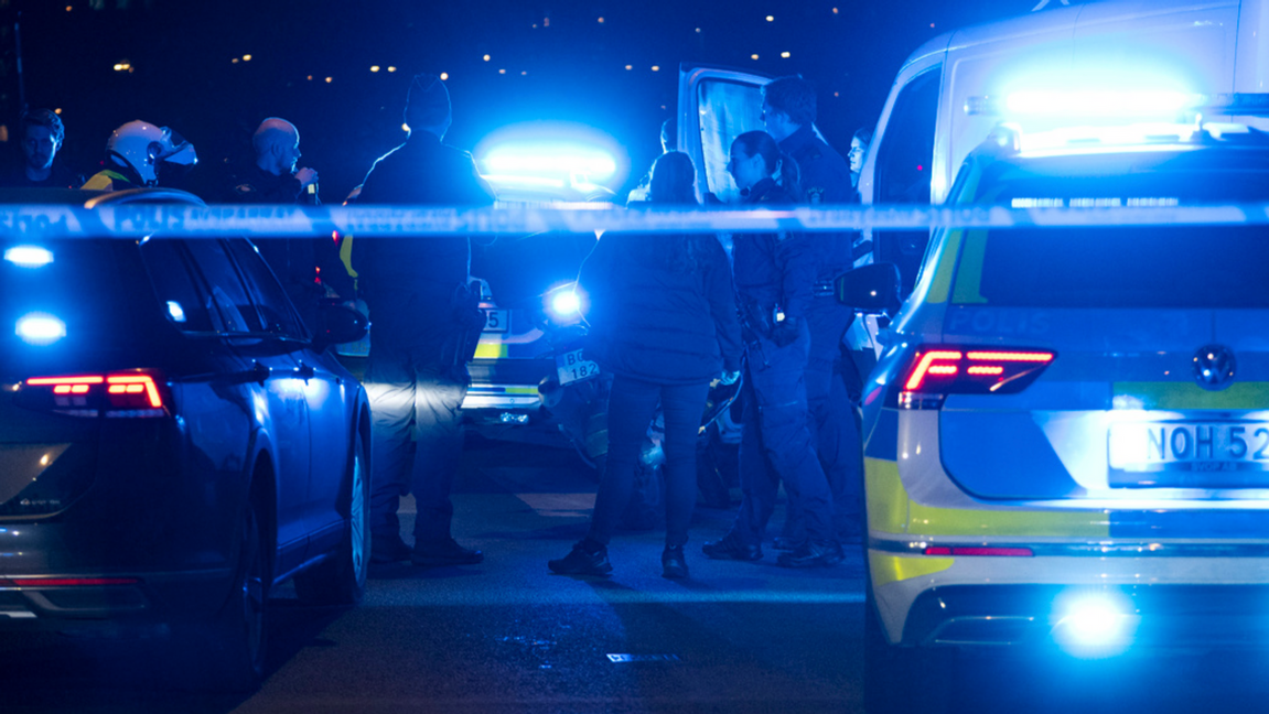 Poliser på plats i Malmö. Foto: Johan Nilsson/TT