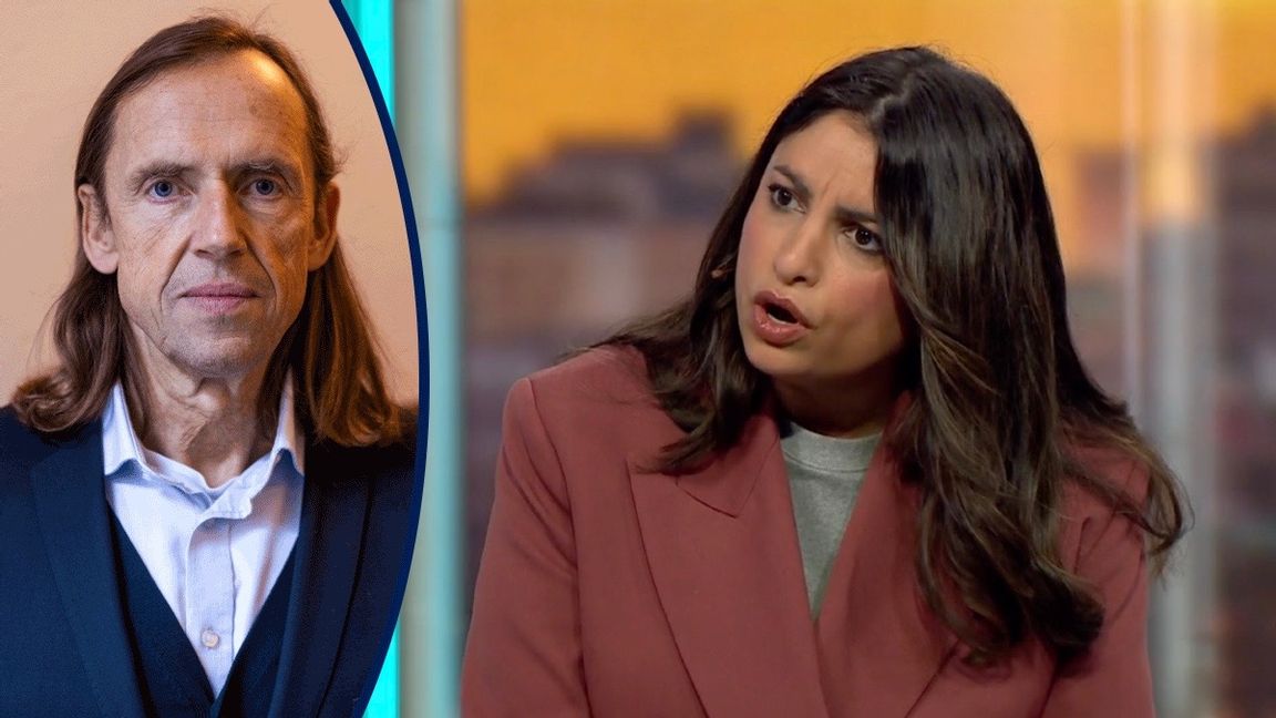 Nooshi Dadgostar (V) försöker förklara bort Expressens avslöjanden med att det gäller en handfull ruttna äpplen i en korg med 4 000 kandidater. Foto: Skärmbild från TV4 Nyheterna
