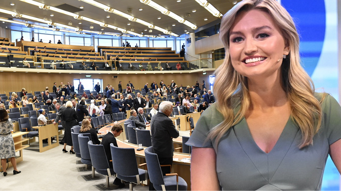 Ebba Busch berättade att hon tänkte sluta med politiken om två år. Enligt partisekreteraren ska hon ha menat två mandatperioder. Foto: Fredrik Sandberg/Henrik Montgomery/TT