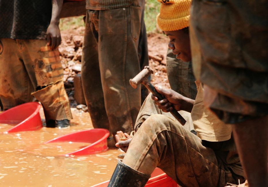 Gruvdrift i Mongbwalu i Kongo-Kinshasa. Arkivbild. Foto: Anjan Sundaram/AP/TT