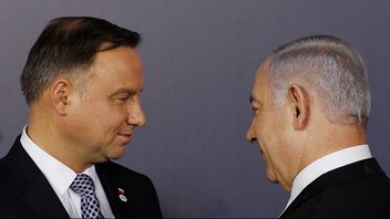 Polens president Andrzej Duda och Israels premiärminister Benjamin Netanyahu. Bild från 2019. Foto: Czarek Sokolowski/AP/TT