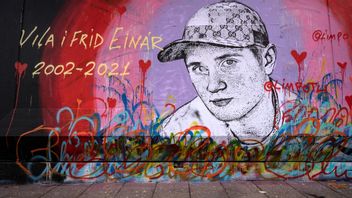 Graffiti till minne av artisten Einár. Foto: Johan Nilsson//TT