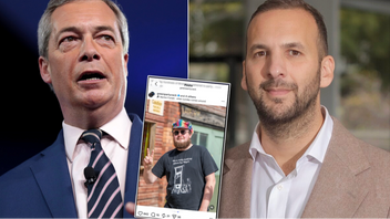 Nigel Farage (till vänster) har polisanmält Zack Polanski (till höger), ledare för Gröna partiet, efter en bild på Instagram. Foto: Gage Skidmore from Peoria, AZ, United States of America (CC BY-SA 2.0) / Bristol Green Party, via Wikimedia Commons