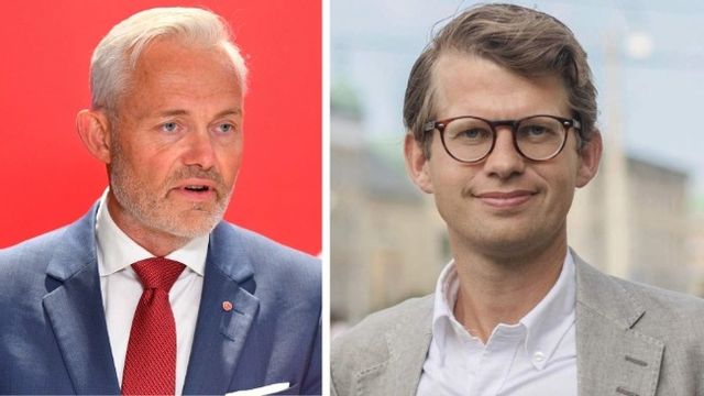 T.h. Jonas Attenius (S), t.v. Axel Darvik (L). Foto: Lars Schröder/TT/Liberalerna.