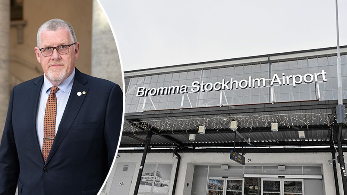 Thomas Morell (SD) vill behålla Bromma flygplats. Foto: Pressbild/Jonas Ekströmer/TT