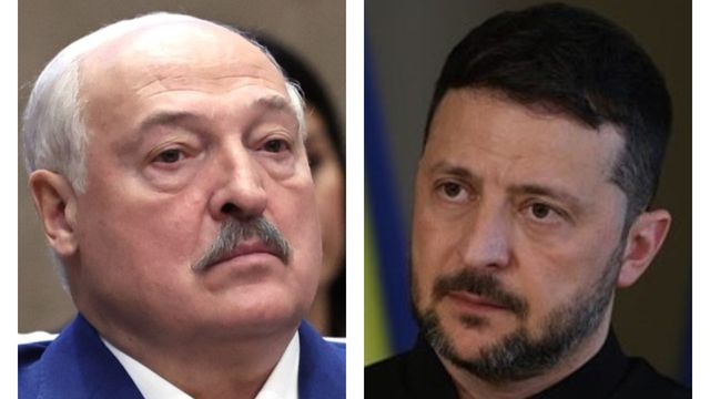 Kollage: Belarus diktator Vladimir Lukasjenko den 27 november 2025 i Bisjkek och Ukrainas president Volodymyr Zelenskyj. Foto: Kremlin.ru och Ukrainas presidentkansli 2025 (Wikimedia commons/public domain)