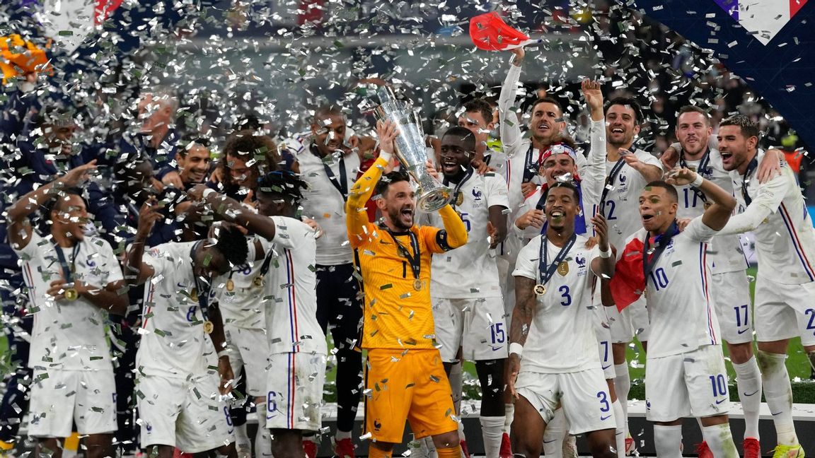 Frankrike tog hem Nations League-titeln. Foto: Luca Bruno/AP/TT.