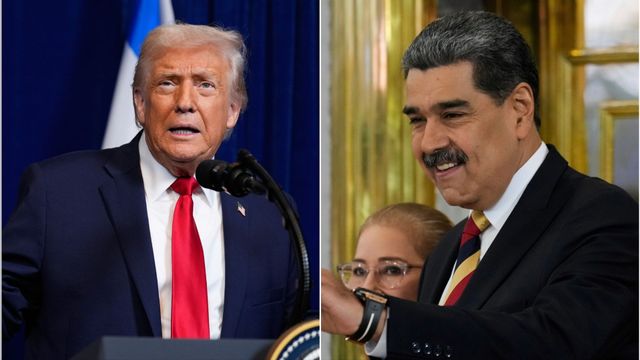 Donald Trump ska hålla en presskonferens vid 11-tiden om Nicolás Maduro. Foto: Alex Brandon/AP/TT/Ariana Cubillos/AP/TT