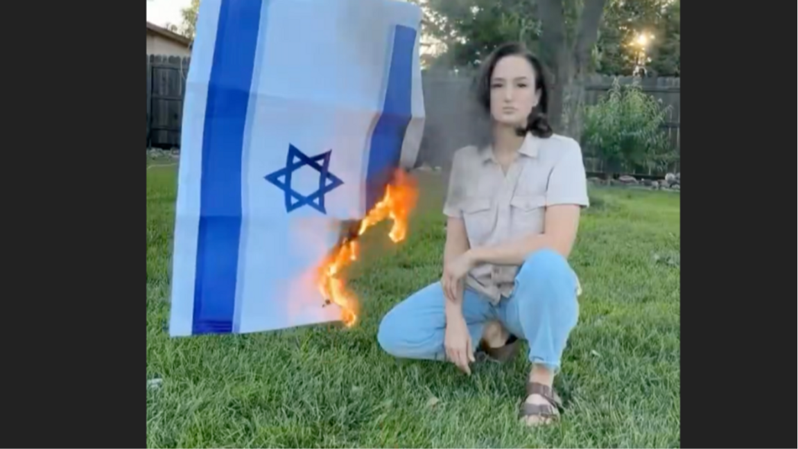 Alicia Lapp skyller det mesta av världens problem på Israel. Foto: Skärmdump X