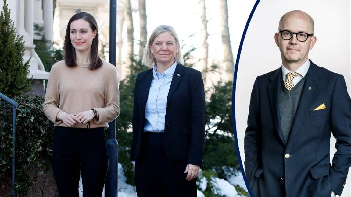 Finlands statsminister Sanna Marin och Sveriges Magdalena Andersson borde tillsammans ta steget. Foto: Roni Rekomaa, AP/TT.