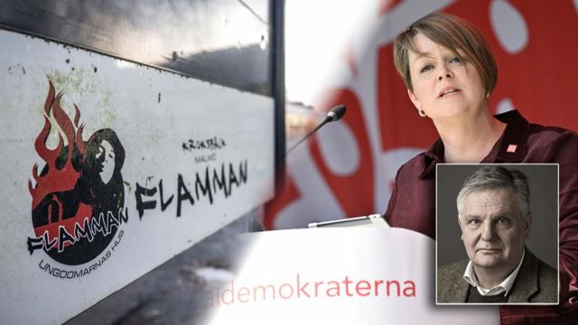 Ungdomscentret Flamman (t.v) och Katrin Stjernfeldt Jammeh, kommunstyrelseordförande i Malmö (t.h). Gränsen mellan kommun och parti suddas ut, menar Johan Westerholm. Foto: Johan Nilsson/Mats Edman/TT/Studio Artemis
