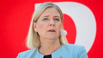 Magdalena Andersson i Almedalen. Foto: Christine Olsson/TT