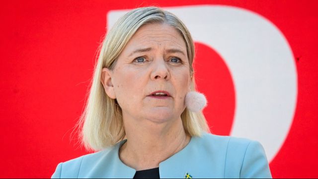 Magdalena Andersson i Almedalen. Foto: Christine Olsson/TT