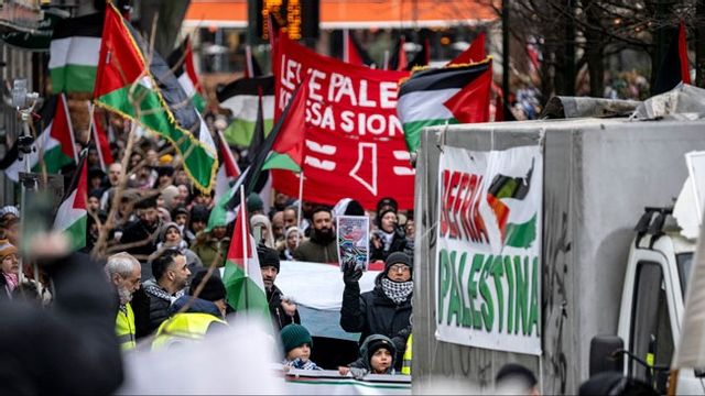 En anti-israelisk demonstration i Malmö. Foto: Johan Nilsson/TT.