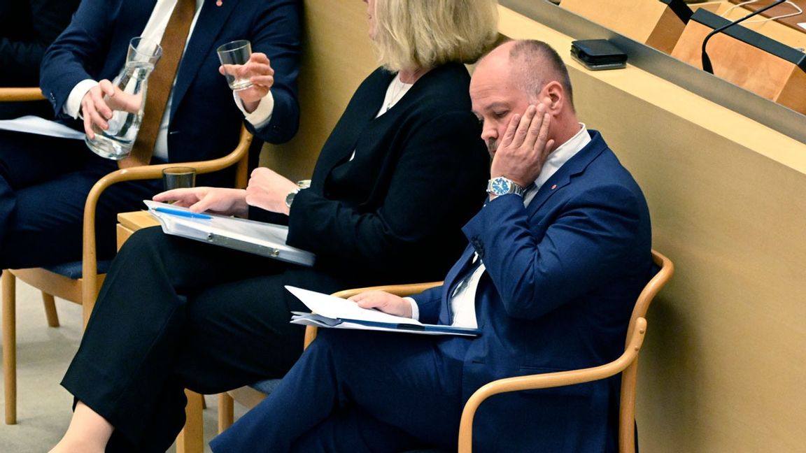 Justitieminister Morgan Johansson står inför en misstroendeomröstning på tisdag. Foto: Henrik Montgomery/TT