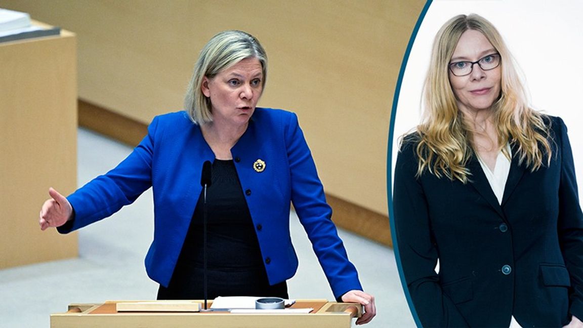 Statsminister Magdalena Andersson utesluter inte Natomedlemskap. Foto: Henrik Montgomery/TT