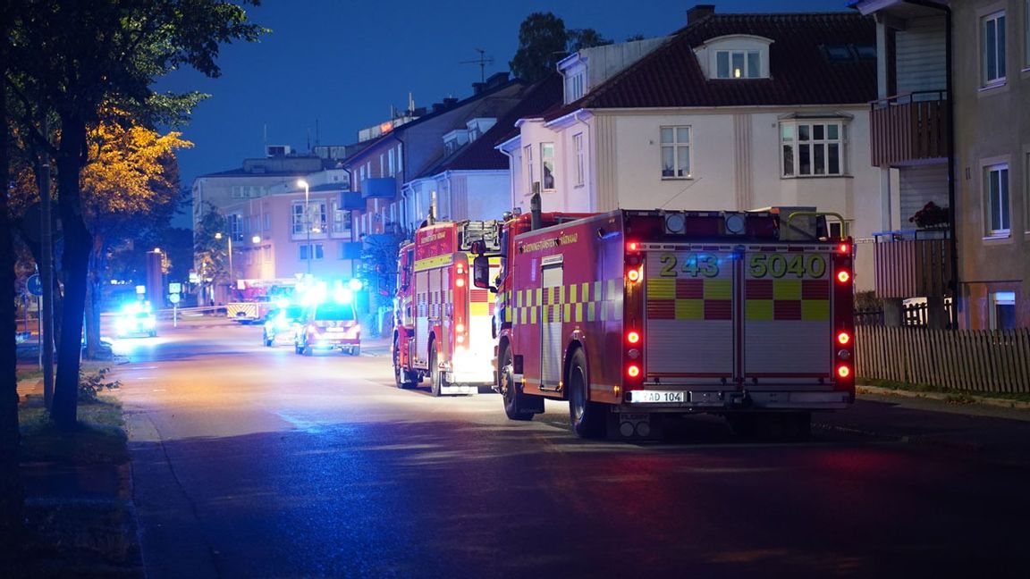 En detonation i Värnamo ledde till att en man skadades och senare avled. Foto: Carl Carlert/TT