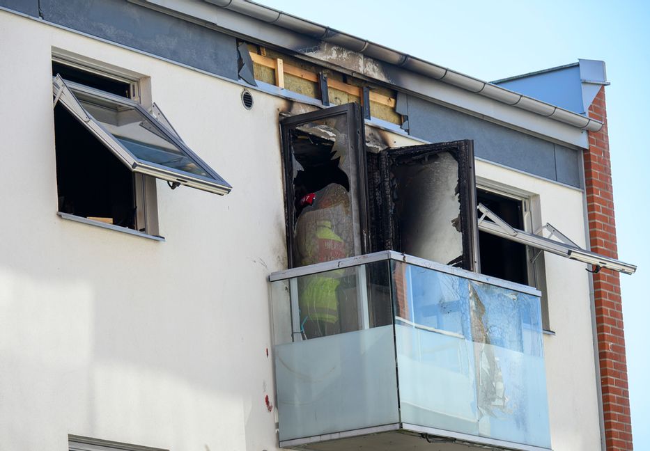 En person har avlidit efter en explosionsartad lägenhetsbrand i Helsingborg i tisdags. Arkivbild. Foto: Johan Nilsson/TT