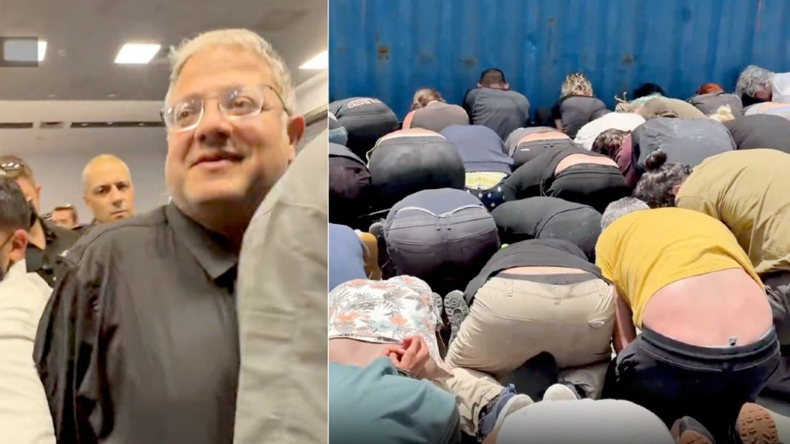 Itamar Ben Gvir i den video som orsakat diplomatisk kris. Foto: Skärmavbild Youtube