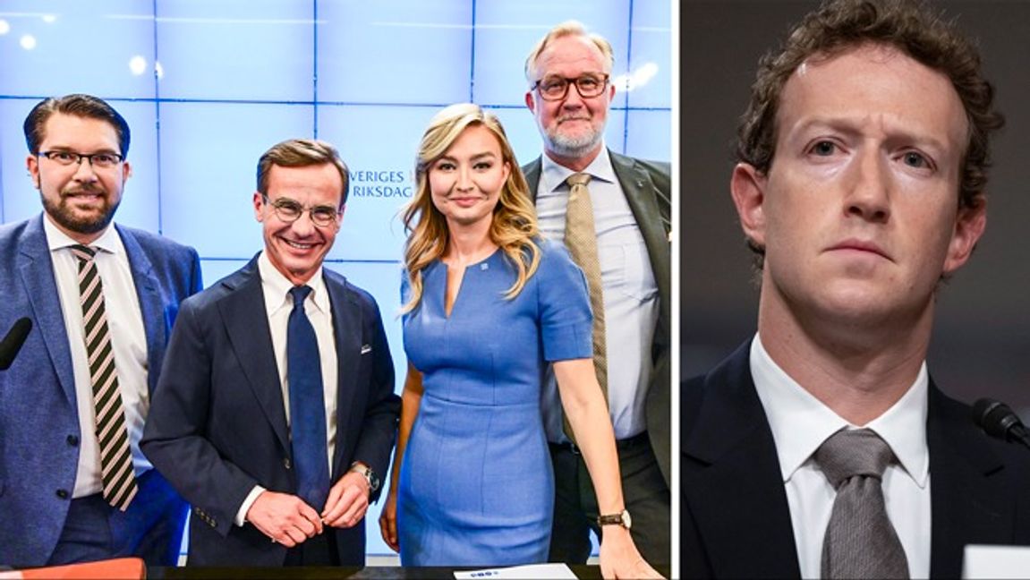 I USA har Facebookägaren Metas vd Mark Zuckerberg kallats till kongressförhör och grillats av amerikanska politiker. Något liknande behöver ske i Sverige skriver Ronie Berggren. Foto: Jonas Ekströmer/TT/AP