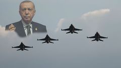 29 amerikanska senatorer vill stoppa försäljningen av F-16 till Turkiett. Foto: Tsafrir Abayov/AP/TT och Firdia Lisnawati/AP/TT