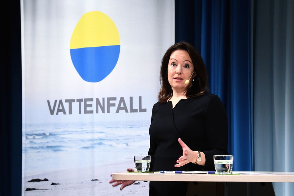 Vattenfall med vd Anna Borg i spetsen släpper ny rapport. Arkivbild. Fredrik Sandberg/TT