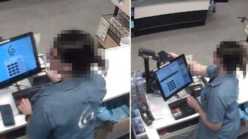 Den dömda kvinnan filmad av övervakningskamera. Bild: Polisen genom Göteborgs–Posten.