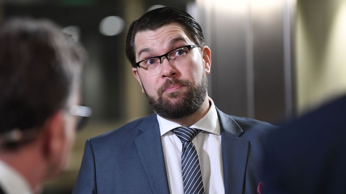 Jimmie Åkesson, partiledare för Sverigedemokraterna. Foto: Fredrik Sandberg/TT