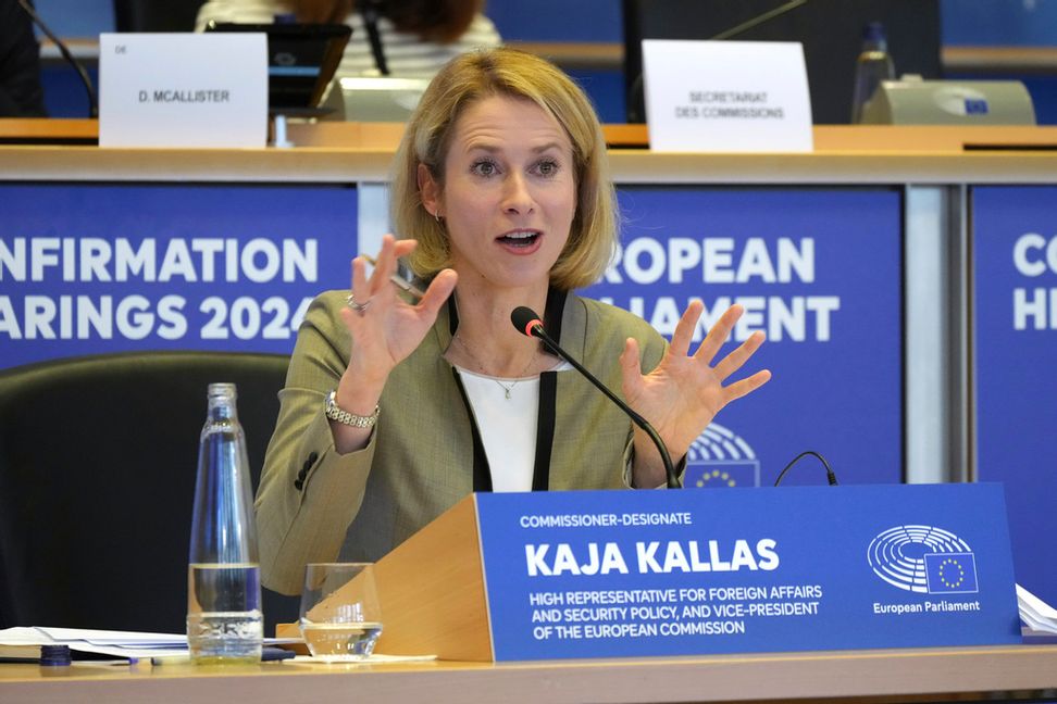 Estlands förra premiärminister Kaja Kallas väntas ta över som EU:s nya utrikeschef från den 1 december. Arkivbild. Foto: Virginia Mayo/AP/TT