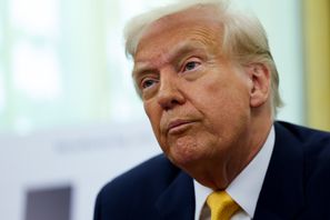 USA:s president Donald Trump väntas under torsdagen beordra utbildningsdepartementets upplösning. Arkivbild. Pool via AP/TT