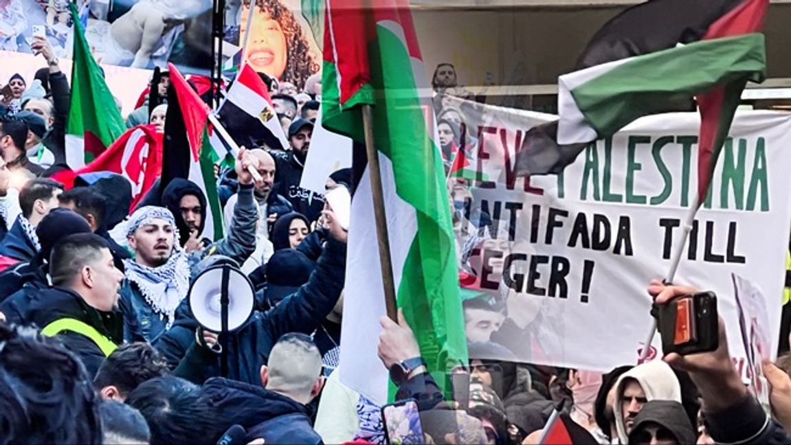 På antiisraeliska/propalestinska demonstrationer har det förekommit slagord som gett upphov till anmälningar om hatbrott. Foto: Bulletin