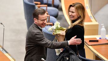 Ulf Kristersson (M) och Ebba Busch (KD). Foto: Jessica Gow / TT