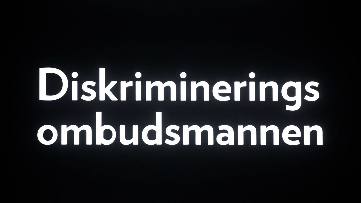 Skylten på Diskrimineringsombudsmannens kontor på Råsundavägen i Solna. Foto: Fredrik Sandberg / TT 