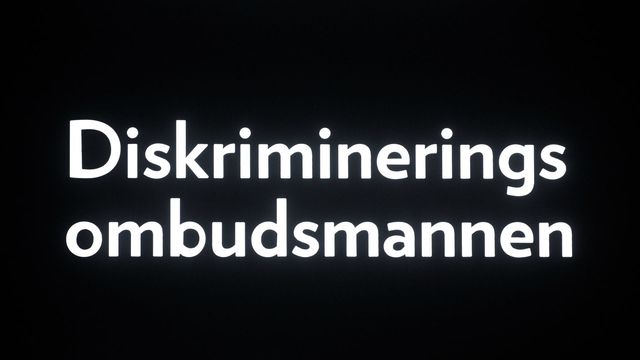 Skylten på Diskrimineringsombudsmannens kontor på Råsundavägen i Solna. Foto: Fredrik Sandberg / TT 