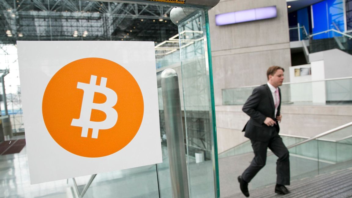 Bitcoin konferens i New York, USA. Foto: Mark Lennihan/AP/TT