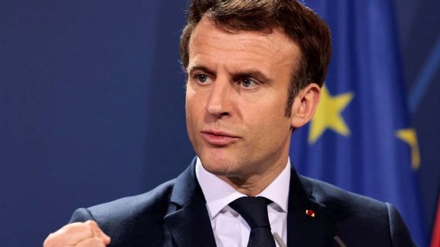 Frankrikes president Emmanuel Macron. Foto: Hannibal Hanschke/AP/TT