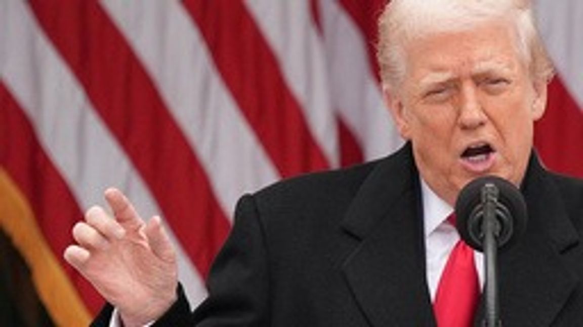 Donald Trump vid Vita huset på tisdagen. Foto: Evan Vucci/AP/TT