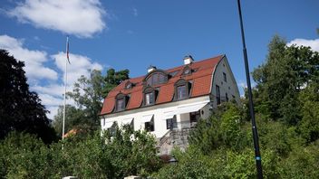 Afghanistans ambassad i Saltsjö-Duvnäs i Nacka utanför Stockholm. Foto: FREDRIK SANDBERG/TT
