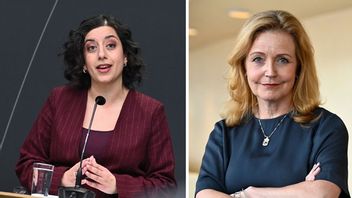 Simona Mohamsson (L) och Elisabeth Thand Ringqvist (C). Foto: Claudio Bresciani/TT/Fredrik Sandberg/TT